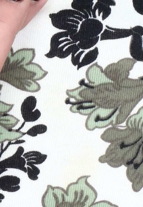 Additional view of Maine New England women’s multicoloured floral cotton 3/4 sleeve t-shirt, size UK 14