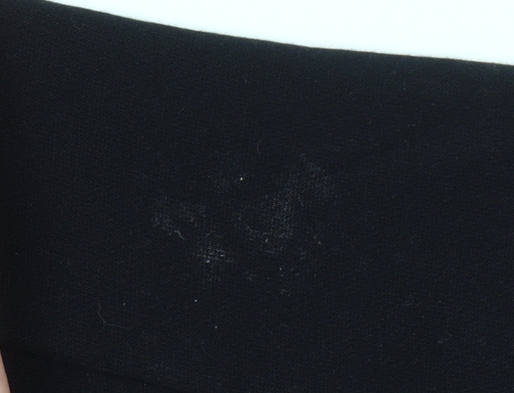 Nike Women's Black L Fleece Sweatpants with Logo and Drawstring Waist