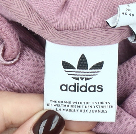 Adidas Women’s Pink Pullover Hoodie XL Cotton Blend Casual
