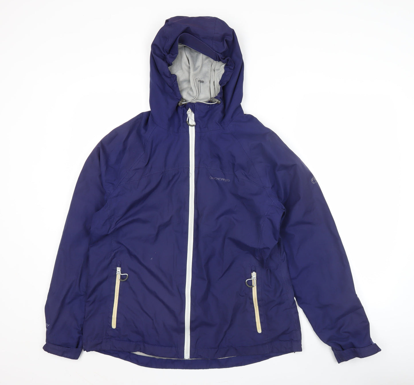 Craghoppers Womens Blue Waterproof Hooded Rain Jacket Size 14