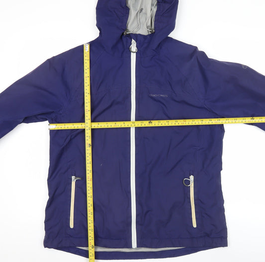 Craghoppers Womens Blue Waterproof Hooded Rain Jacket Size 14