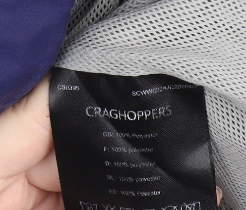 Craghoppers Womens Blue Waterproof Hooded Rain Jacket Size 14