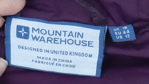 Mountain Warehouse Women's Purple Size 16 Hooded Puffer Jacket