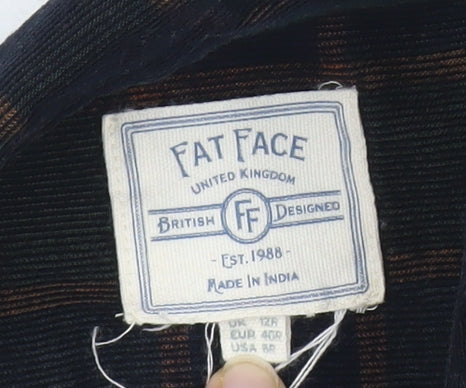 Fat Face Women’s Brown Check Long Sleeve Shirt Dress Size 12