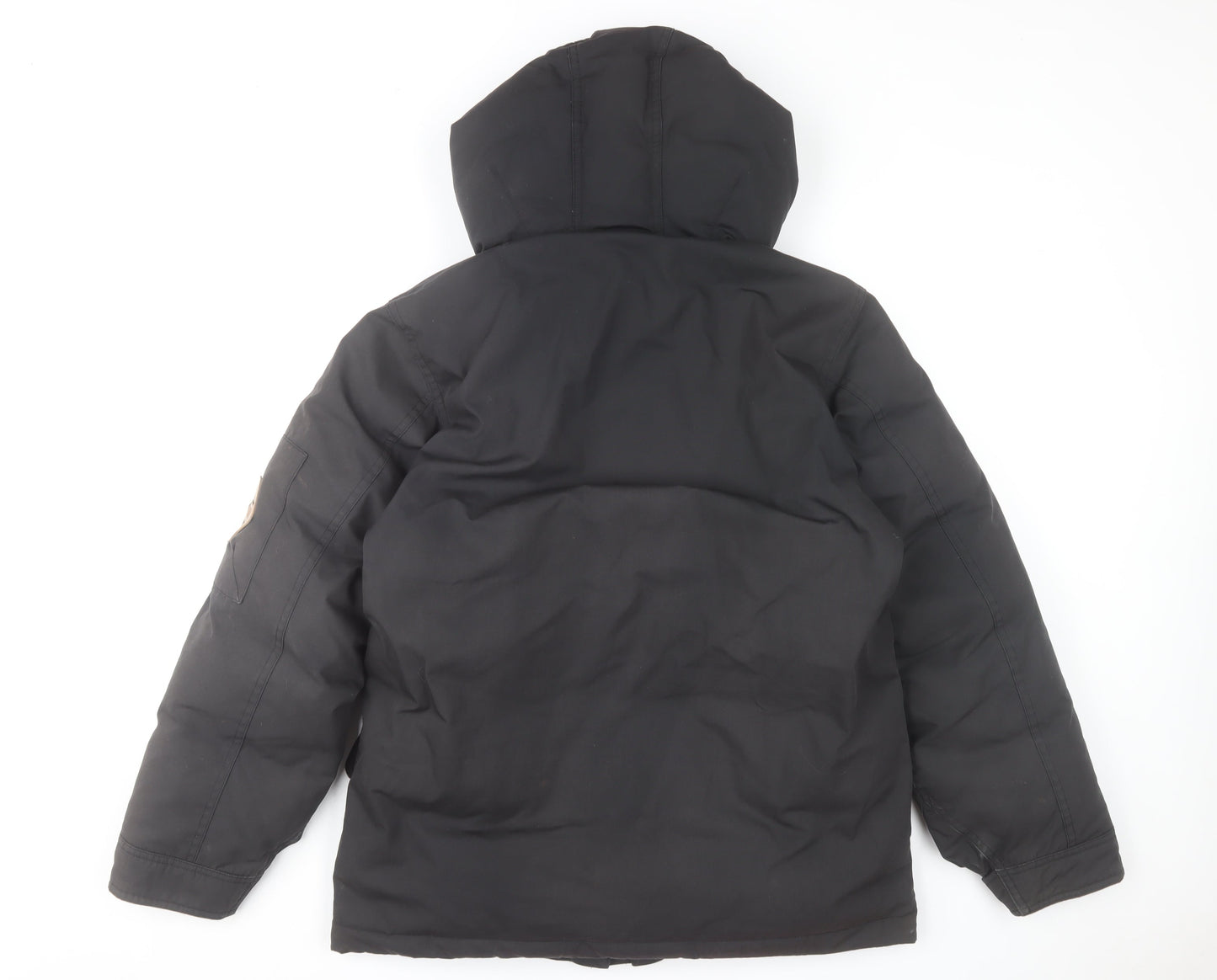Puma Mens Black M Puffer Jacket Hooded Insulated Winter Coat