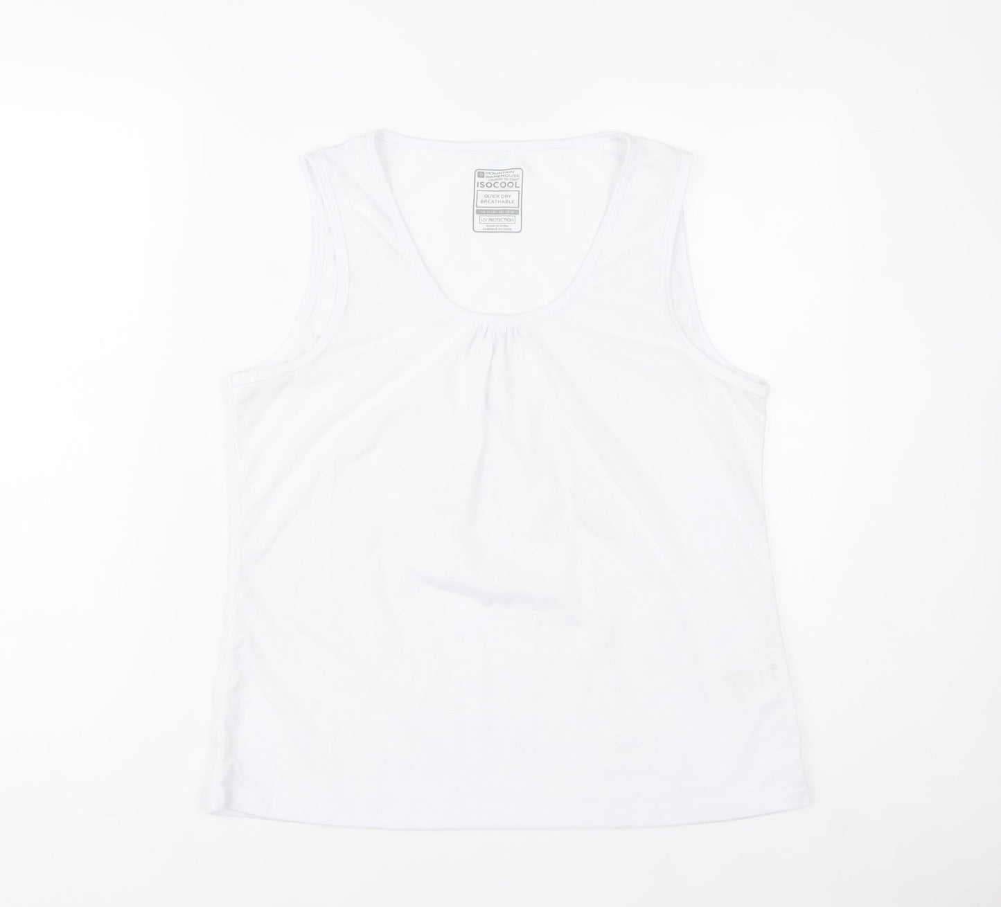 Mountain Warehouse Womens White ISOCool Tank Top Size 14 Quick Dry