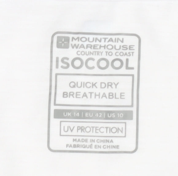 Mountain Warehouse Womens White ISOCool Tank Top Size 14 Quick Dry