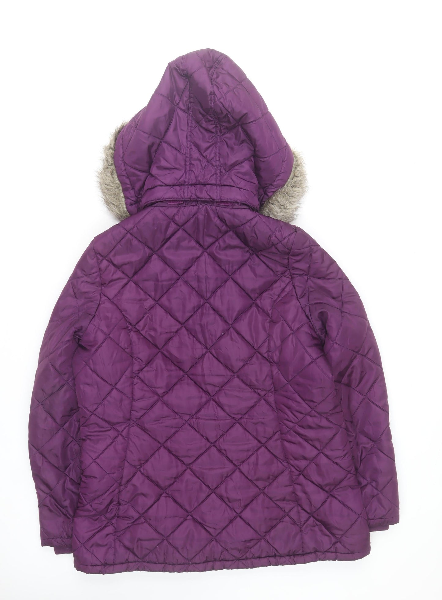Peter Storm Womens Purple Size 14 Quilted Hooded Puffer Jacket