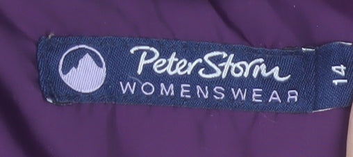 Peter Storm Womens Purple Size 14 Quilted Hooded Puffer Jacket