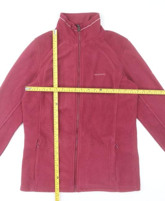Craghoppers Women's Red Fleece Full Zip Outdoor Jacket UK 12