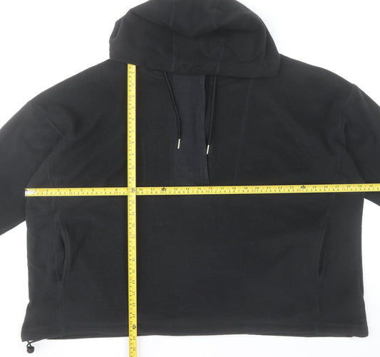Next Women’s Black Pullover Hoodie UK 20 Relaxed Fit Fleece