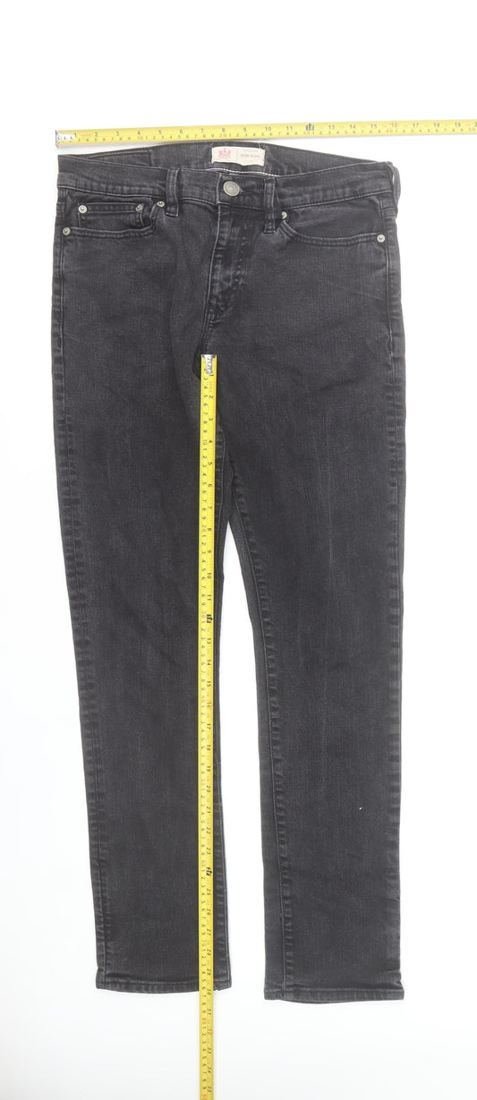River Island Men's Black Slim Skinny Jeans 30W 32L Denim Stretch