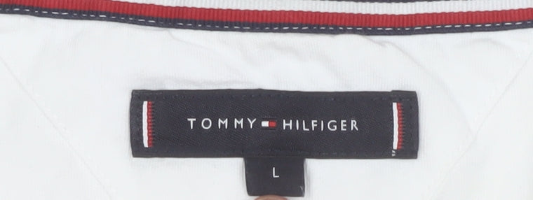 Tommy Hilfiger Men’s White Logo Crew Neck T-Shirt Size L