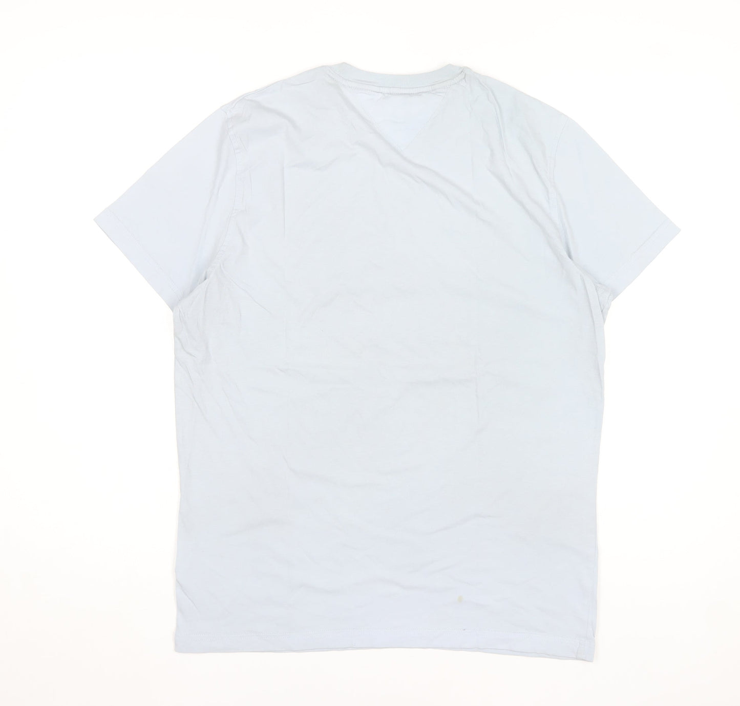 Tommy Hilfiger Men's Blue Organic Cotton Crew Neck T-Shirt Size L