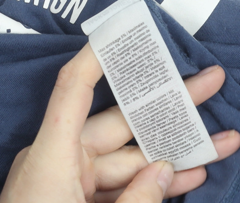 Jack & Jones Originals Men's Blue M Graphic Logo Cotton T-Shirt