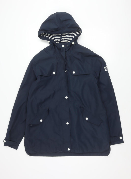 Regatta Womens Blue Waterproof Hooded Rain Coat Jacket Size 14