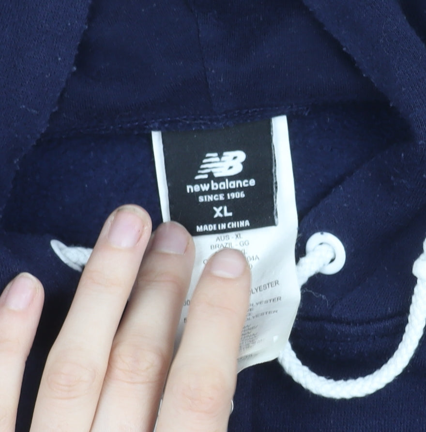 New Balance Men's Blue XL Hooded Full Zip Jacket