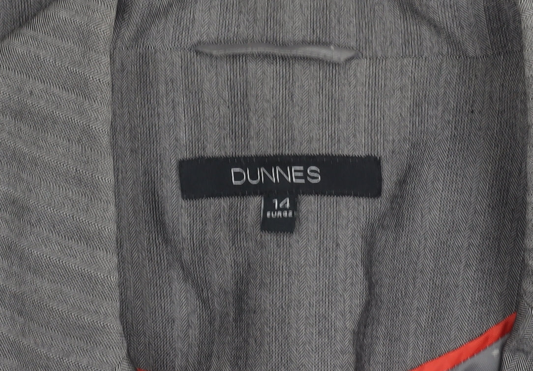 Additional view of Dunnes Women Grey Pinstripe Single-Breasted Blazer, size 14, Medium