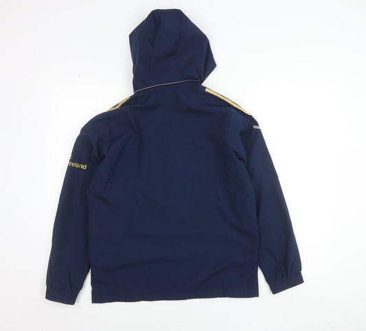Adidas Boys Navy Leinster Rugby Hooded Windbreaker Jacket 11-12 Years