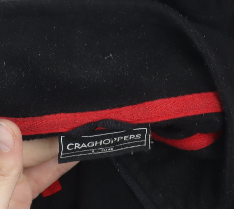Craghoppers Mens Black Fleece Half Zip Sweatshirt Size L Outdoor Hiking