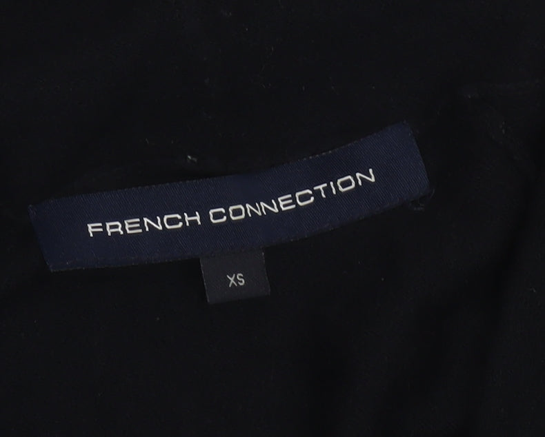 Additional view of French Connection women’s black xs wool modal knit open cardigan