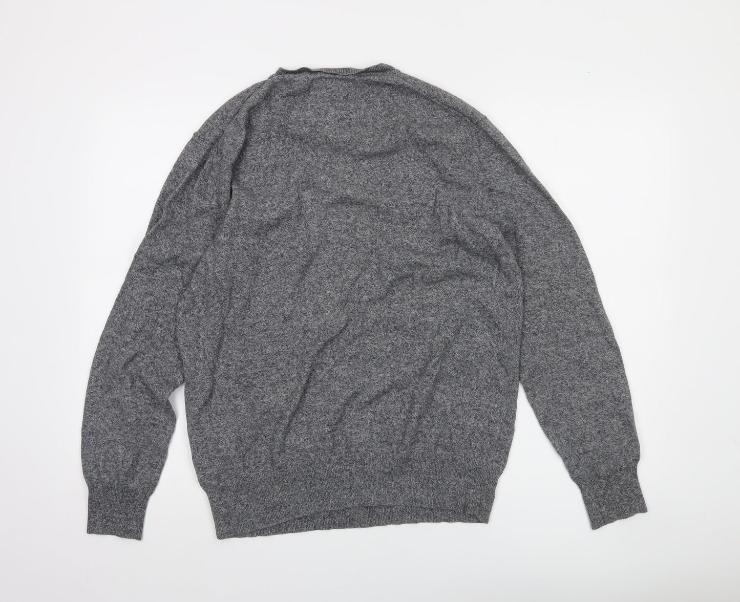 Superdry Men's Grey Cotton Cashmere Crew Neck Jumper XL