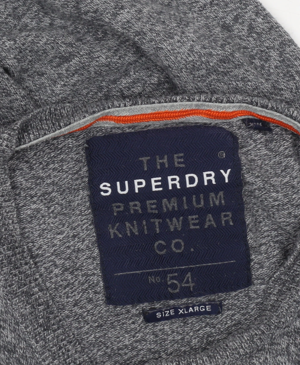 Superdry Men's Grey Cotton Cashmere Crew Neck Jumper XL