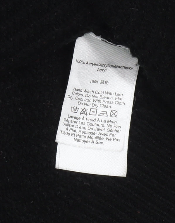 DKNY Women's Black Mock Neck Knit Pullover Jumper Size 12