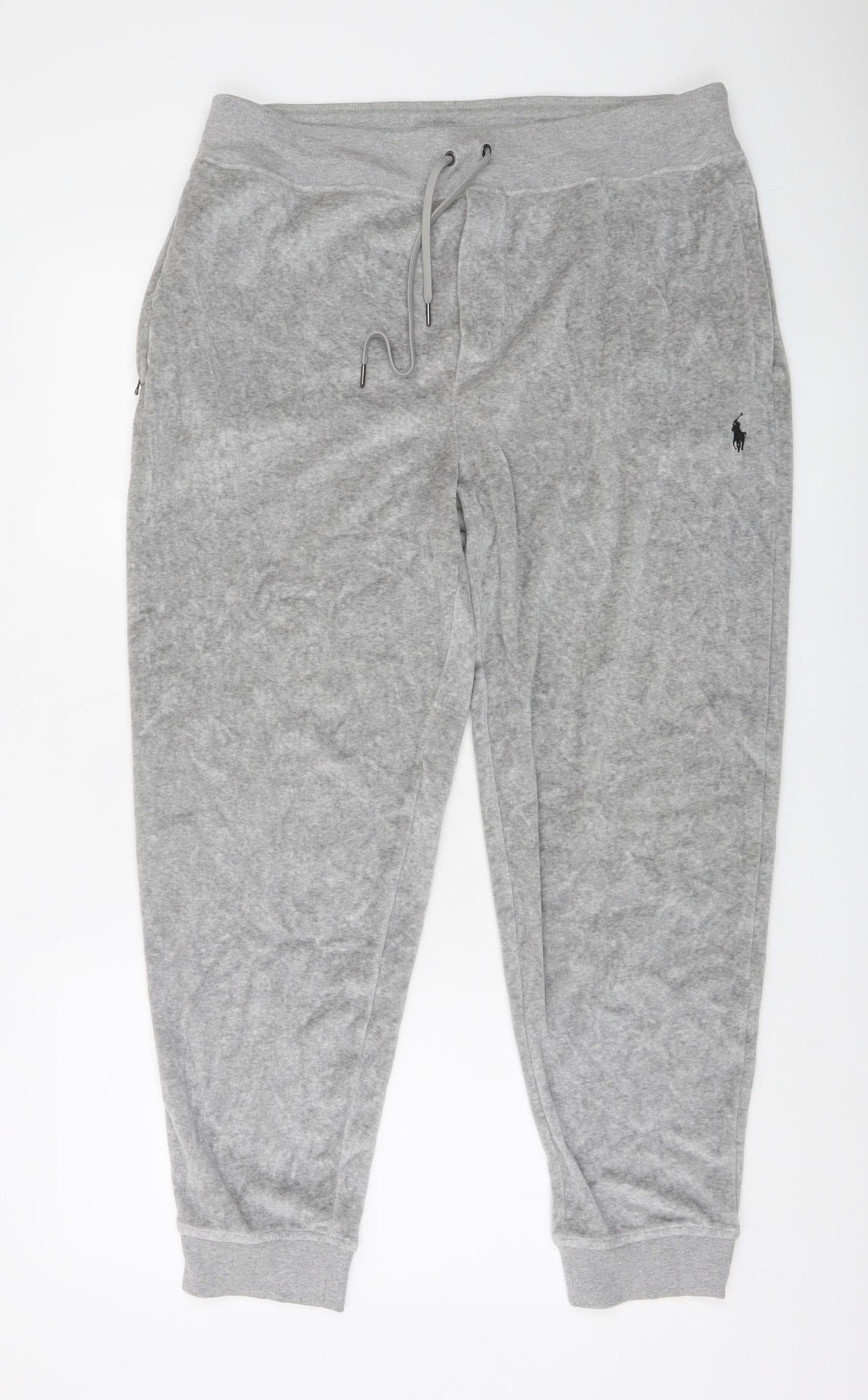 Ralph Lauren Men's Grey Jogger Trousers Size L Cotton Blend