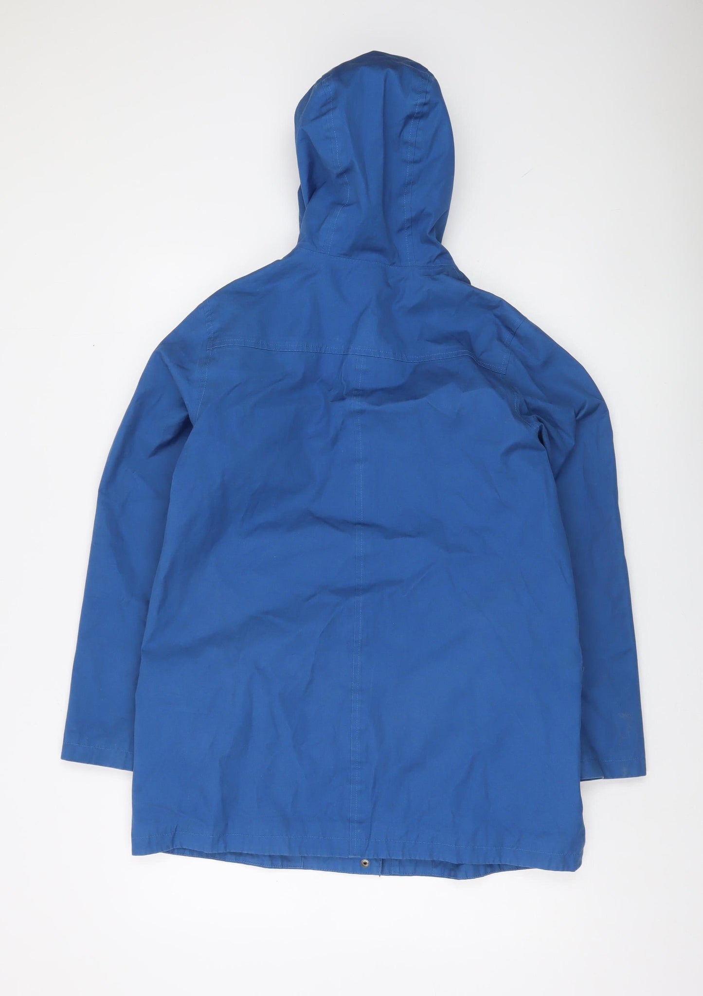 Seasalt Cornwall Women Blue Waterproof Hooded Rain Coat Size 12