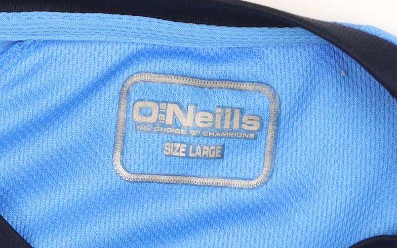 Additional view of O'Neill Men's Blue GAA Coach Sports T-Shirt, size L, Polyester Quick Dry