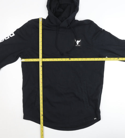 Under Armour Project Rock Men's Black Hoodie Size M Pullover Fleece