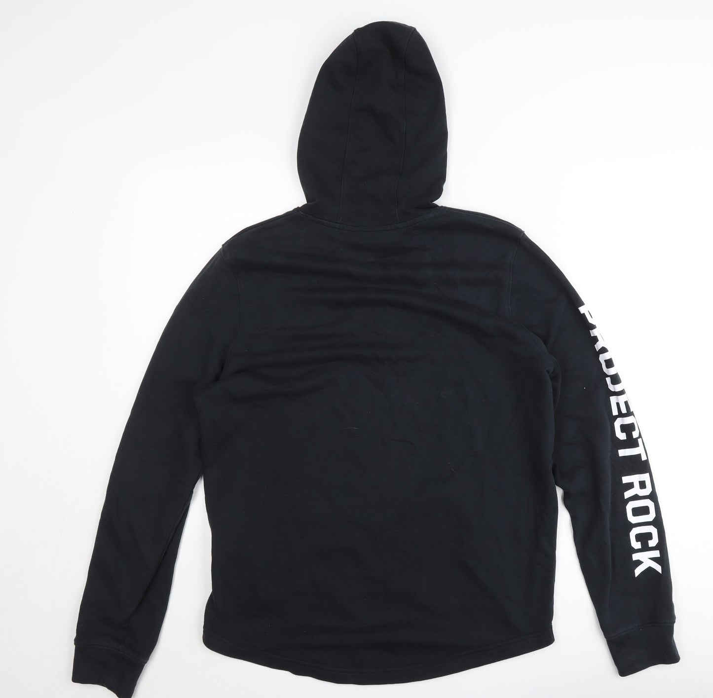 Under Armour Project Rock Men's Black Hoodie Size M Pullover Fleece