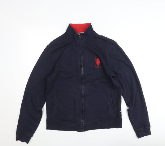 U.S. Polo Assn. Men's Blue Full Zip Basic Jacket Size M