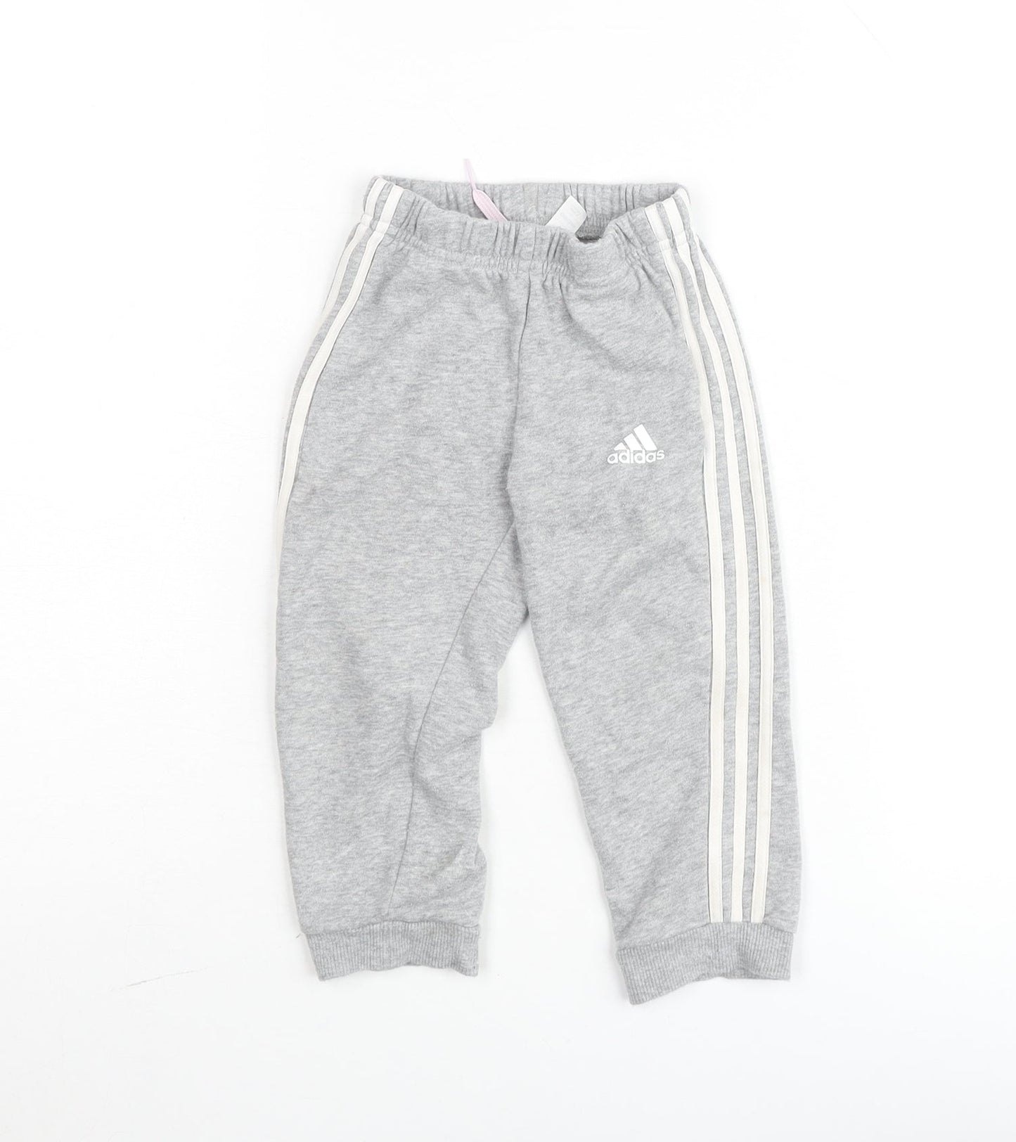 Adidas Unisex Baby Grey Jogger Trousers 18-24 Months Elastic Waist