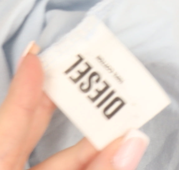 Diesel Men's Blue Cotton Crew Neck Short Sleeve T-Shirt Size L