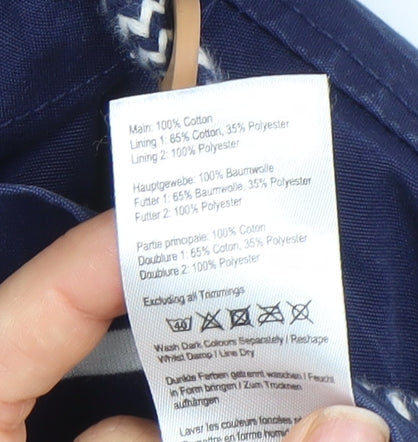 Joules Womens Blue Waterproof Hooded Rain Coat Jacket UK 12
