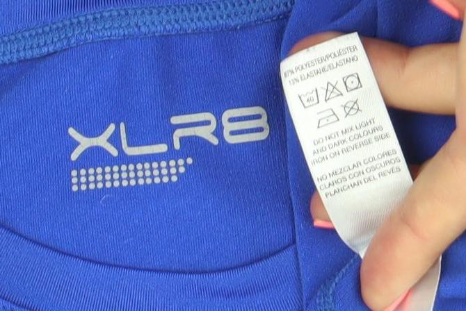 Additional view of XLR8 boys’ blue long sleeve athletic t-shirt 10-11 years lightweight sports top