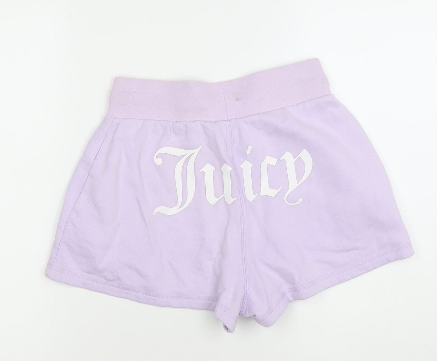 Juicy Couture Women's Purple XS Sweat Shorts Logo Drawstring Pockets