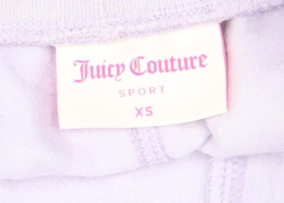 Juicy Couture Women's Purple XS Sweat Shorts Logo Drawstring Pockets