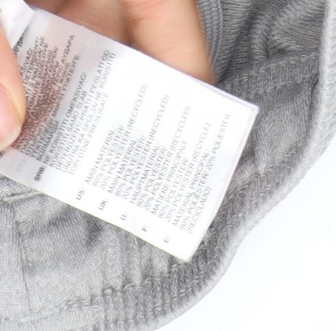 Adidas Boys Grey Track Pants 11-12 Years Elastic Waist Tapered Joggers