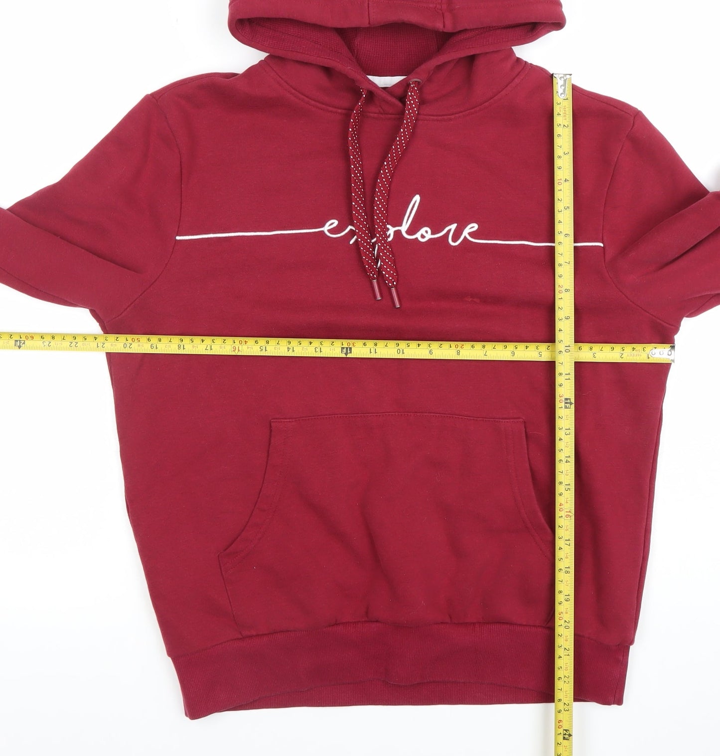 Mountain Warehouse Womens Red Explore Hoodie Size UK 8 Cotton Blend Pullover