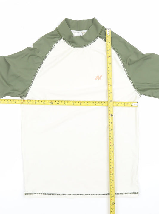 Next Boys Green Short Sleeve Rash Guard T-Shirt 16 Years Quick Dry UV Top