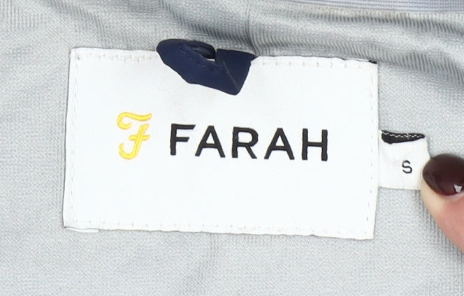 Farah Men's Blue Waterproof Hooded Windbreaker Jacket Size S