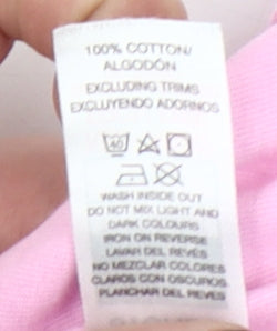 Additional view of Dunnes women’s pink short sleeve cotton crew neck t-shirt, size M