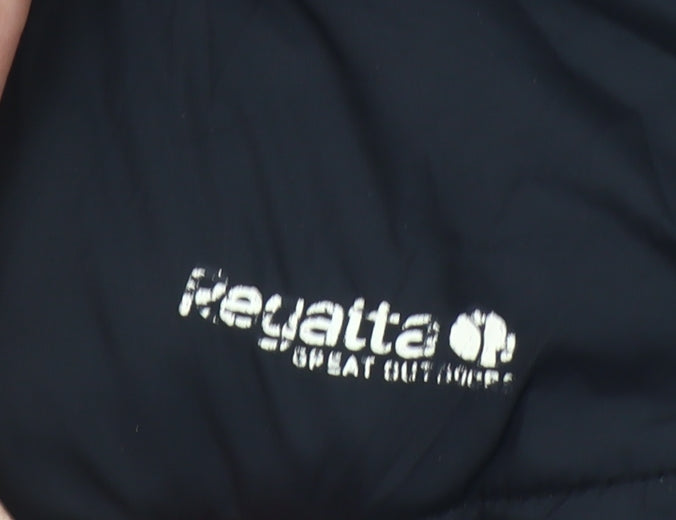 Regatta Women's Black Long Hooded Puffer Coat Size 14