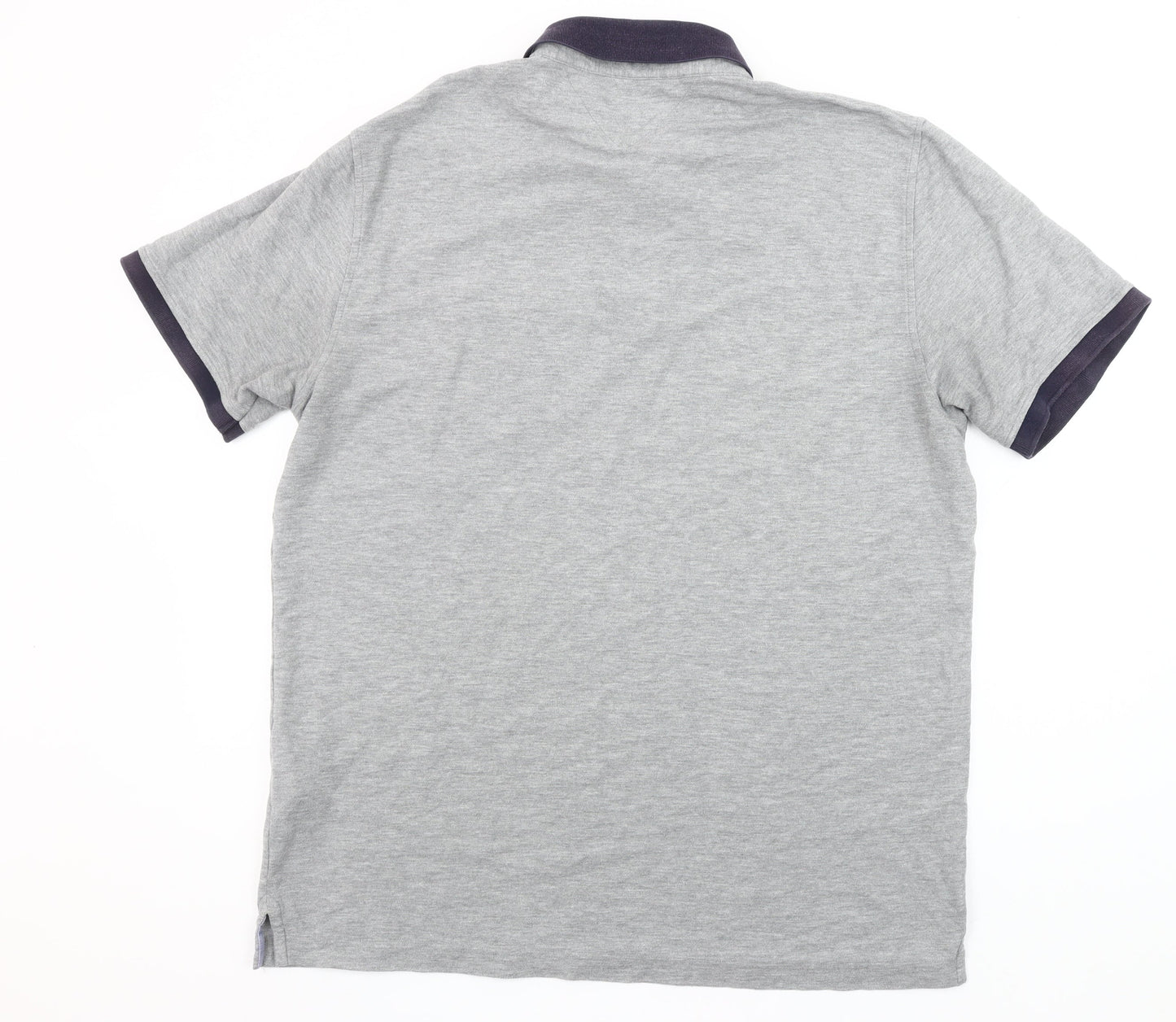 Tommy Hilfiger Men's Grey 2XL Slim Fit Short Sleeve Polo Shirt