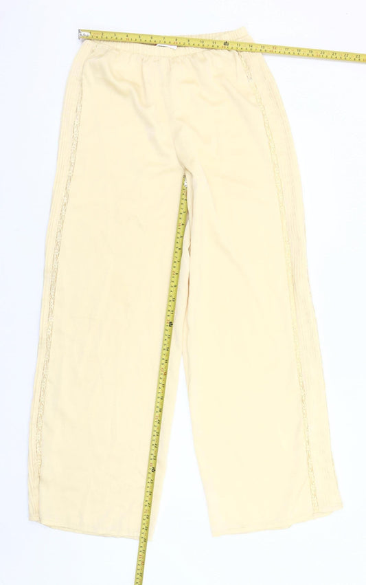 Savida Women’s Beige Lace Trim Pyjama Pants Size 8