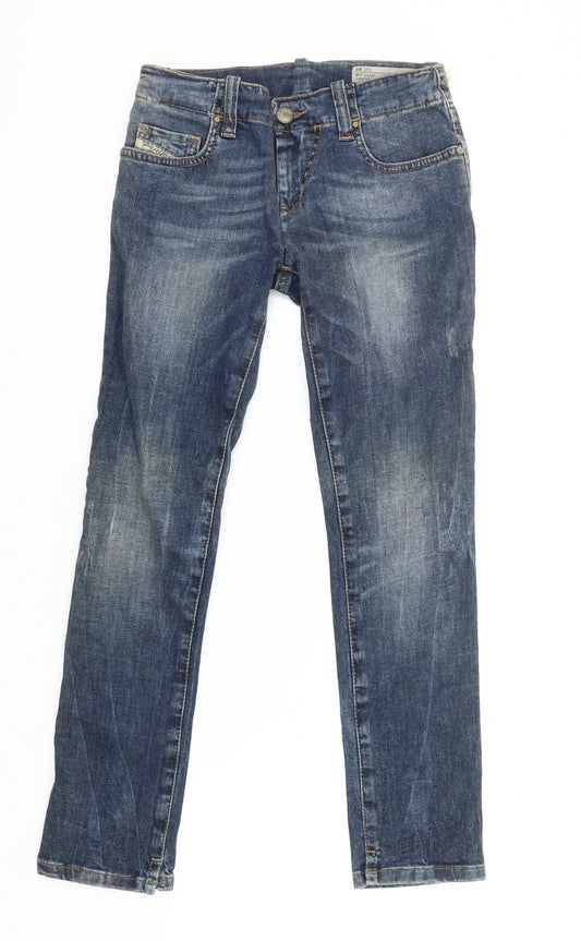 Diesel Boys Blue Straight Stretch Jeans 8 Years Medium Wash