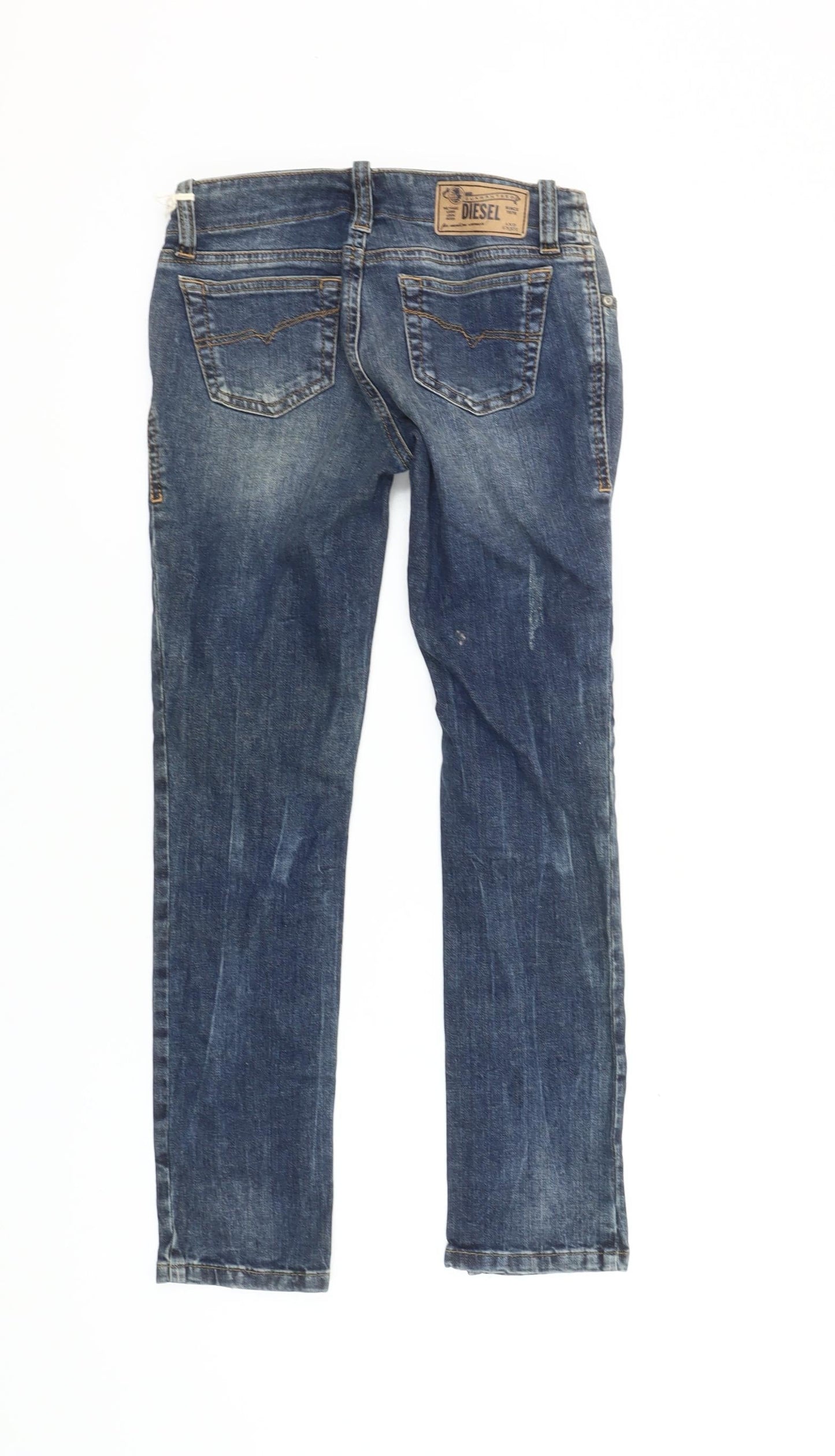 Diesel Boys Blue Straight Stretch Jeans 8 Years Medium Wash